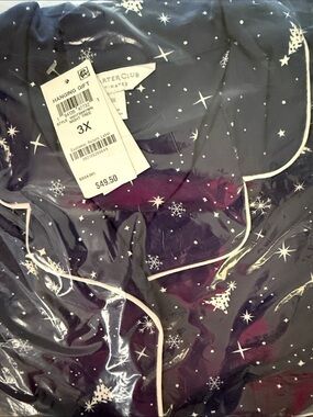 Charter Club Navy and White Star & Snowflake night shirt.